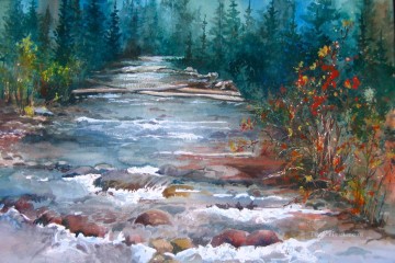  twilight Painting - twilight river spirit